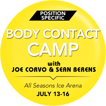 Position Specific/Body contact clinic with NHL star Joe Corvo @ All Seasons July 13-16 total cost $499