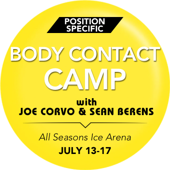 Position Specific/Body contact clinic with NHL star Joe Corvo @ All Seasons July 13-17 total cost $499